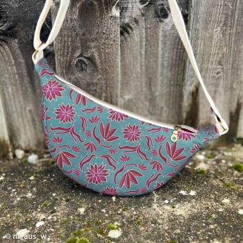 Preview: Canvas Retro Flowers by Emjo Design Blumen Rot/Mint von Swafing